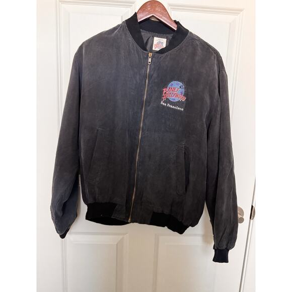 Vtg Planet Hollywood San Francisco Polyester Jacket Men's Med Embroidered - Picture 1 of 13